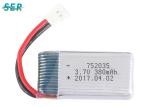 Flexible Lithium Polymer RC Drone Battery 752035 3.7v 380mah 20C 30C High