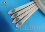 Silicone Rubber Coated Fiberglass Sleeving , White Fiberglass Braided Sleeving