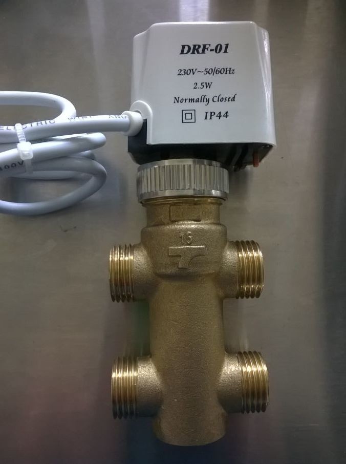 Indoor Fan Coil Unit Valve 5-90℃ Water Temperature Range Three Way Four Connections