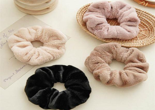 Buy cheap Autumn winter fur small rabbit hair colic hair accessories coffee black tie head rope spot wholesale from wholesalers