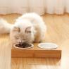 Buy cheap Ceramic Pet Bowl Bamboo Cat Bowl Amazon Double Bowl Dining Table Drinking Dog Bowl Grain Bowl Wooden Cat Bowl from wholesalers