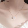 Buy cheap 0.69ft 2g Moon Star Pendant Necklace Trendy Topaz Solid Silver Heart Necklace from wholesalers