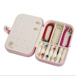 Custom Logo Luxury Jewelry Packaging Box PU Leather Flocking Storage Case Gift