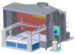 Spray painting machine/ coating machine with water curtain booth