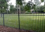 Picket Top 1.2m Height Powder Coated Wrought Iron Fence For Ornamental
