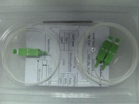 Buy cheap 1×2 FBT Fiber Optic Splitter, SC/APC Used in Optical Destribtuion Network from wholesalers