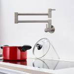 Inox 304/316 Cold water faucet stainless steel valve tap pot filler with two