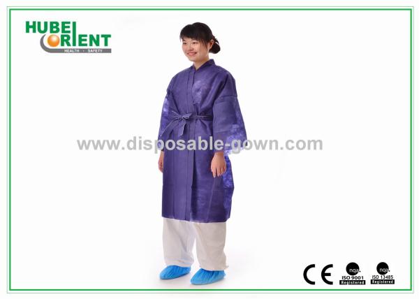 Buy cheap Female Beauty Coat Disposable Kimono Robe Dark Blue 100 x 140 cm from wholesalers