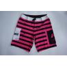 Buy cheap Pink Black Striped Mens Board Shorts Quick Dry , Recycled Mens Surf Shorts from wholesalers