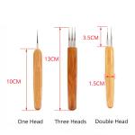 Set Bamboo Knitting Needle Crochet Hook Light Double Pointed Bamboo Knit