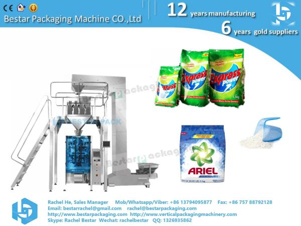 Buy cheap Stand pouch bag packing machine for washing powder, detergent powder, with spoon feeding from wholesalers