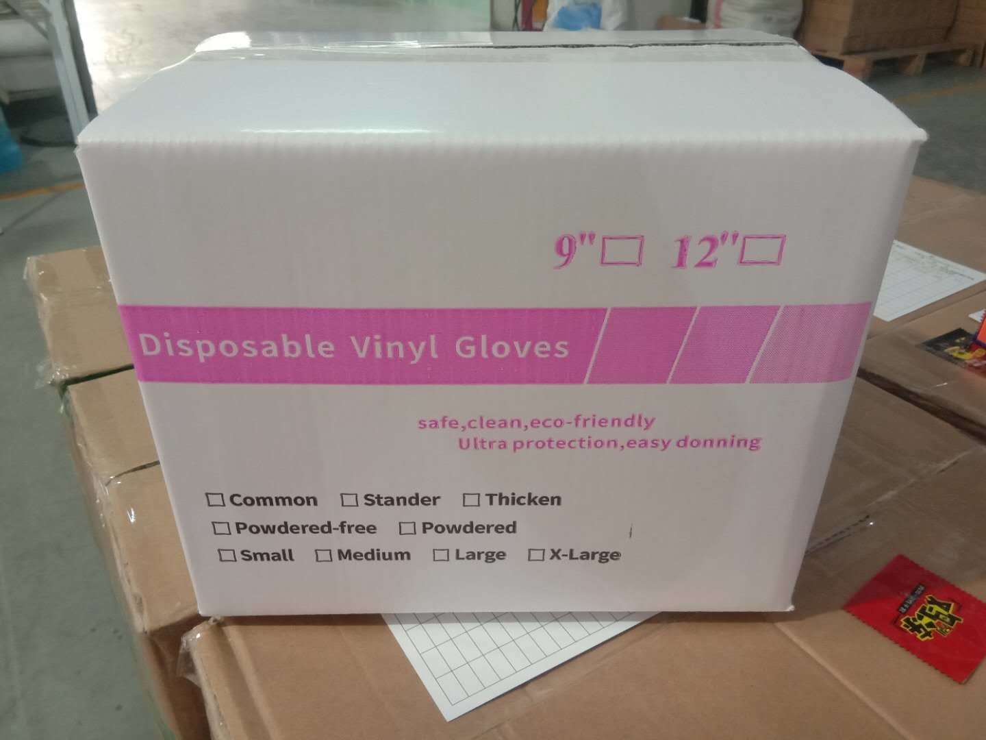 100pcs/box Vinyl Examnation Gloves Powder Free Single Use