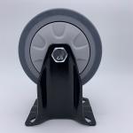 Rigid Plate Heavy Duty Caster Wheels 4" TPR Rubber