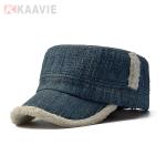 ODM 100% Cotton Military Cadet Caps 56cm 3D Embroidered Logo