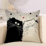 Cute Blue Elephant Print Throw Pillow Case Cover Decorative Kids Decor Geometric