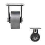 100mm 200kg Silver Cast Iron Rigid Caster Wheels For Table Furniture