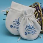 Fashion Small Cloth Drawstring Bags , Earphone / Necklace Storage Pouches