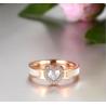 Buy cheap Heart Design White Shell Nobility Ring Stainless Stell Zircon Dimaond Finger Ring for Mom 18K Golden Ring for Couple from wholesalers
