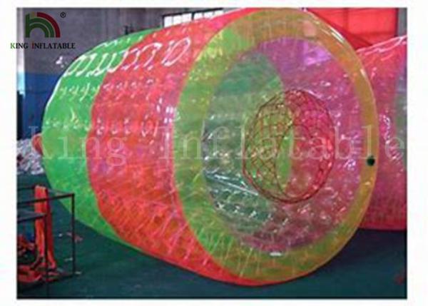 Buy cheap 3m Long * 2.4 Dia Red / Green Inflatable Water Toy / Water Rolling Ball For Amusement from wholesalers