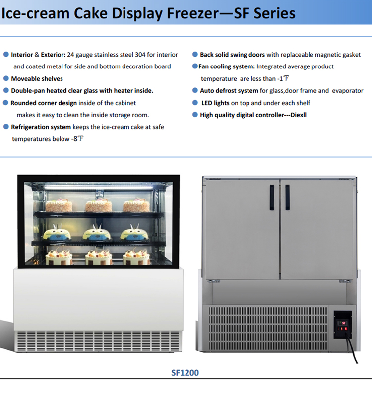 18 CU.FT Refrigerated Display Cabinets In Bakeries 220V 50HZ