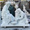 Buy cheap Marble Jesus Washing His Disciple'S Feet Sculpture Life Size White Marble Jesus Washing Feet Statue Religious from wholesalers