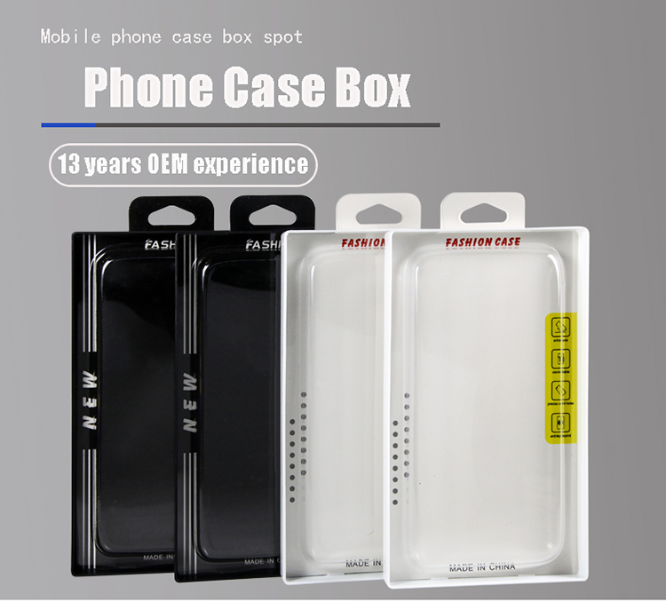 Custom Printed Logo Clear PVC Phone Case Packaging Box Electronics Products Packaging Boxes