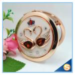 Shinny Gifts Personalized Metal Collection Compact Mirror For Wedding Souvenir