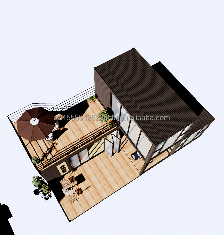 Modular Building Steel Foldable Container House with 50/75/100mm Wave Sandwich Panel Wall and Steel Structure