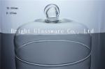 Custom handmade blown glass lamp shade glass cake cover for wholesale