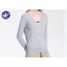 Buy cheap Front / Back V Neck Womens Knit Cardigan Sweaters Buttons Brief Knitwear For Spring / Autumn from wholesalers