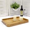 Buy cheap Professional Rectangle Bamboo Serving Tray Food Tray With Stainless Steel Handle from wholesalers