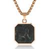 Buy cheap Religious Cross Forged Carbon Fiber Pendant Rose Gold Men Metal Chain Necklace from wholesalers