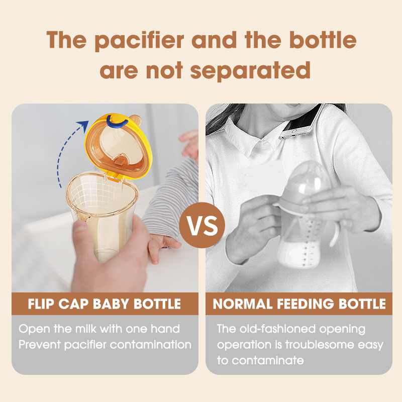 150ml PPSU Triangle Flip Cap Baby Bottle Fast Flow Nipple Anti Colic LFGB