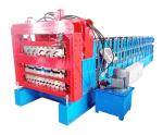 Steel Glazed Trapezoidal IBR Corrugated Roof Tile Three Deck Roll Forming Sheet