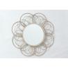 Buy cheap Modern Bedroom Rose Gold Floral Metal Wall Art Mirror from wholesalers