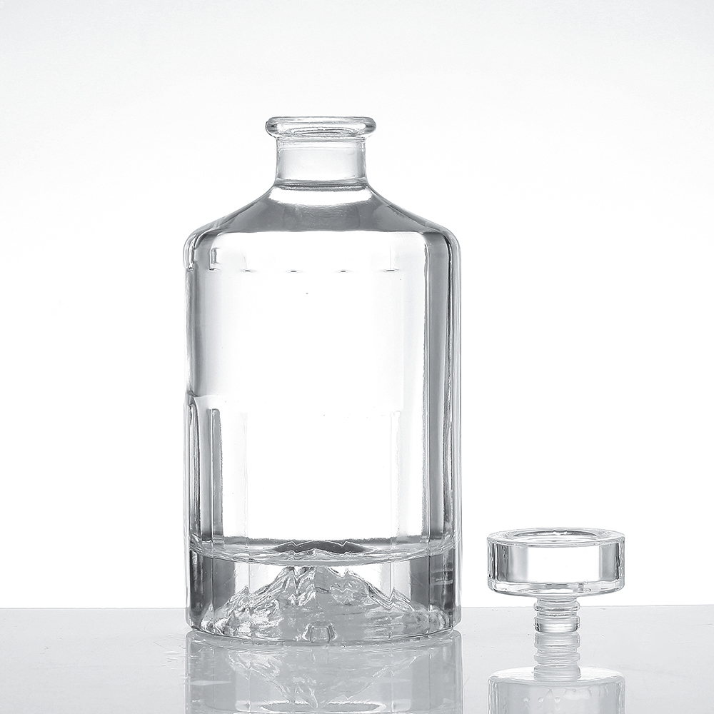 150ml Custom Glass Vodka Bottle with Exquisite Embossed and Collar Material Glass