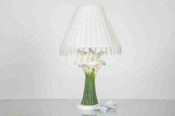 Buy cheap Country Cabins Classic Home Table Lamps With Hanging Crystal Flower Shape from wholesalers