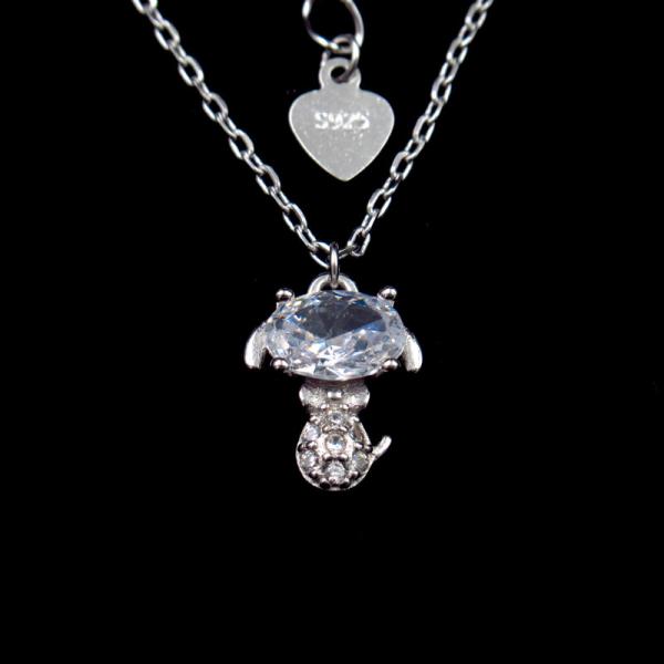 Buy cheap Little Dog Style Cute Animal Puppy Suit Jewelry Necklaces For Women / Young Girl from wholesalers
