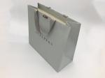 Kraft Texture Branded Paper Bags With Wooden Button Flat Cotton Rope