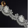 Buy cheap Home Textile Handmade Embroidery Lace Trim 3D Flower Decorative With Beads from wholesalers