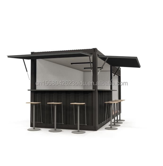 20FT Mini Pop-up Shop Container for Fast-Food Restaurant Convenience Store Kiosk and House Galvanized Steel Bending 180g