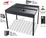 Buy cheap SUNC 6x3m White Aluminium Manual Louvered Pergola Outdoor Sun Protection from wholesalers