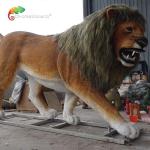 Artificial Animals Safari Realistic Animatronic Lion For Zoo Park 110V 220V