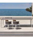 Waterproof UV Resistant Modern Outdoor Dining Set Plastic Wood Table And