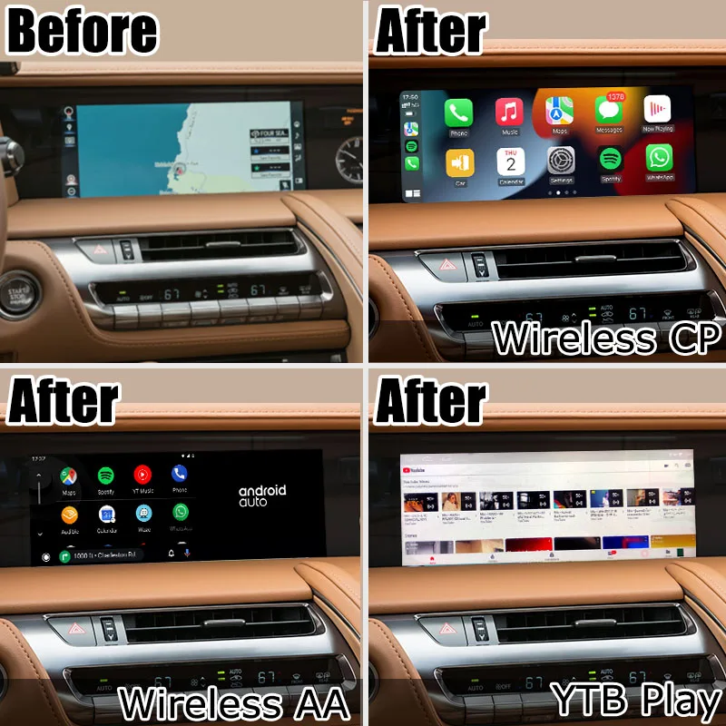 Lexus LC500 LC500h Android carplay video interface base on qualcomm 6125 8+128GB