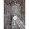 Buy cheap Bathroom Rain Mixer Shower Combo Set Temperature Control Rainfall Shower Unit from wholesalers