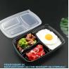 Buy cheap Takeaway Microwavable Plastic Disposable 3 Compartment Bento Food Storage Lunch Boxes / Meal Prep Containers from wholesalers
