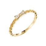 bowknot 18K Gold Diamond Rings Moissanite Engagement Rings For Her