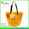 Buy cheap LUDA fashion beach straw bag leather flower designer straw handbags from wholesalers