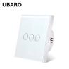 Buy cheap EU/UK Standard 3Gang 1Way Wall Light Touch Switch Gold Tempered Glass Panel Button 5 -300W/GangCE from wholesalers